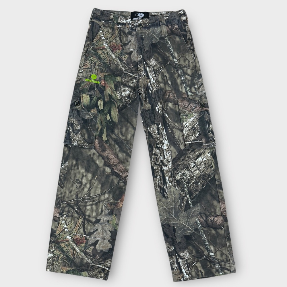 Kids Mossy Oak Camo Cargo‎ Pants Boys Girls Outdoor Hunting Camping Size 10 12